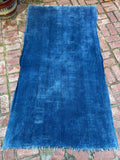 Vintage African Indigo Denim Mossi Mudcloth 78” L x 43” W Textile | No. 138