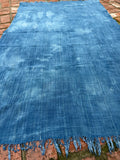 Vintage African Indigo Denim Mossi Mudcloth 63”L x 39” W Textile | No. 171