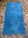 Vintage African Indigo Denim Mossi Mudcloth 75” L x 41” W Textile | No. 134