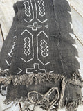 Vintage African Mudcloth Black Textile Throw 61” L x 38” W Textile | No. 149