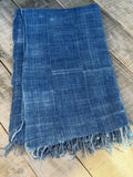 Vintage African Indigo Denim Mossi Mudcloth 73” L x 46” W Textile | No. 135