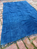 Vintage African Indigo Denim Mossi Mudcloth 66” L x 44” W Textile | No. 139
