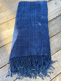 Vintage African Indigo Denim Mossi Mudcloth 75” L x 40” W Textile | No. 151