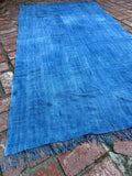 Vintage African Indigo Denim Mossi Mudcloth 80” L x 45” W Textile | No. 115