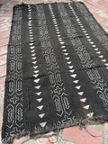 Vintage African Mudcloth Black Textile Throw 61” L x 38” W Textile | No. 149