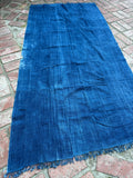 Vintage African Indigo Denim Mossi Mudcloth 80” L x 40” W Textile | No. 177
