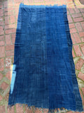Vintage African Indigo Denim Mossi Mudcloth 74” L x 40” W Textile | No. 175