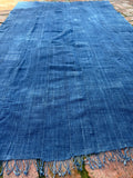 Vintage African Indigo Denim Mossi Mudcloth 73” L x 46” W Textile | No. 135