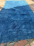 Vintage African Indigo Denim Mossi Mudcloth 75” L x 41” W Textile | No. 155