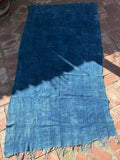Vintage African Indigo Denim Mossi Mudcloth 75” L x 41” W Textile | No. 155