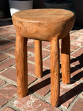 Vintage African Wooden Senufo Stool Handcarved 14 1/4” Tall x 10 1/2” Diameter