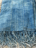 Vintage African Faded Indigo Denim Mossi Mudcloth 67”L x 39”W Textile | No. 136