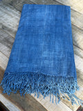 Vintage African Indigo Denim Mossi Mudcloth 80” L x 45” W Textile | No. 115