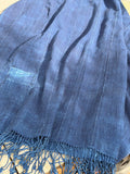 Vintage African Indigo Denim Mossi Mudcloth 74” L x 37” W Textile | No. 111
