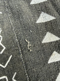 Vintage African Mudcloth Black Textile Throw 61” L x 38” W Textile | No. 149