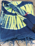 Vintage African Indigo Baule Tie Dye Mudcloth  59” L x 40” W Textile | No. 143