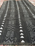 Vintage African Mudcloth Black Textile Throw 61” L x 38” W Textile | No. 149