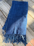 Vintage African Indigo Denim Mossi Mudcloth 75” L x 40” W Textile | No. 151