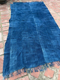 Vintage African Indigo Denim Mossi Mudcloth 72” L x 41” W Textile | No. 159