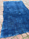 Vintage African Indigo Denim Mossi Mudcloth 65” L x 40” W Textile | No. 152
