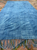 Vintage African Indigo Denim Mossi Mudcloth 75” L x 41” W Textile | No. 134