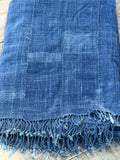 Vintage African Indigo Denim Mossi Mudcloth 73” L x 46” W Textile | No. 135