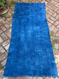 Vintage African Indigo Denim Mossi Mudcloth 83” L x 39” W Textile | No. 132