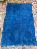 Vintage African Indigo Denim Mossi Mudcloth 66” L x 44” W Textile | No. 139