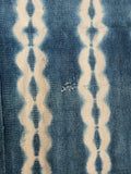 Vintage African Indigo Denim Shibori Mudcloth 59” L x 41” W Textile | No. 147