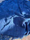 Vintage African Indigo Denim Mossi Mudcloth 75” L x 40” W Textile | No. 151