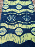 Vintage African Indigo Baule Tie Dye Mudcloth  59” L x 40” W Textile | No. 143