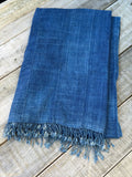 Vintage African Indigo Denim Mossi Mudcloth 66” L x 44” W Textile | No. 139
