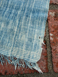 Vintage African Faded Indigo Denim Mossi Mudcloth 67”L x 45”W Textile | No. 172