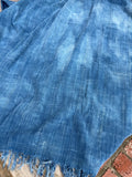 Vintage African Indigo Denim Mossi Mudcloth 63”L x 39” W Textile | No. 171