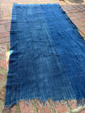 Vintage African Indigo Denim Mossi Mudcloth 74” L x 40” W Textile | No. 175