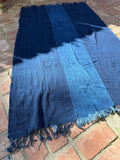 Vintage African Indigo Denim Mossi Mudcloth 70” L x 41” W Textile | No. 153