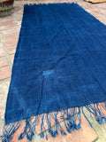 Vintage African Indigo Denim Mossi Mudcloth 74” L x 37” W Textile | No. 111