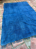 Vintage African Indigo Denim Mossi Mudcloth 66” L x 44” W Textile | No. 139