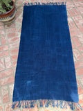 Vintage African Indigo Denim Mossi Mudcloth 74” L x 37” W Textile | No. 111