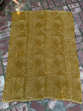 Vintage African Mudcloth Mustard Yellow Textile 58” L x 43” W Textile | No. 142