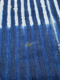 Vintage African Indigo Denim Shibori Mudcloth 62” L x 44” W Textile | No. 121