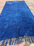 Vintage African Indigo Denim Mossi Mudcloth 75” L x 40” W Textile | No. 151