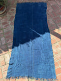 Vintage African Indigo Denim Mossi Mudcloth 83” L x 38” W Textile | No. 154