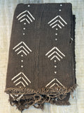 Vintage African Mudcloth Black Textile Throw 59” L x 41” W Textile | No. 129