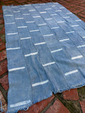 Vintage African Mudcloth Faded Indigo Textile Throw 60” L x 41” W | No. 128