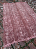 Vintage African Faded Terracotta Mudcloth 60” L x 41” W Textile | No. 126