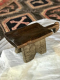 Vintage African Wooden Stool with Handle