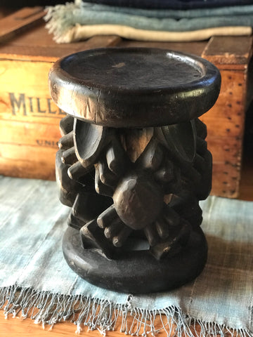 Vintage African Tribal Wooden Spider Stool