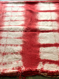 Vintage African Mudcloth | Red + White Shibori | No. 01