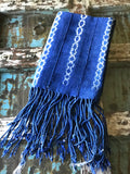 Vintage African Blue Shibori Mudcloth | Runner